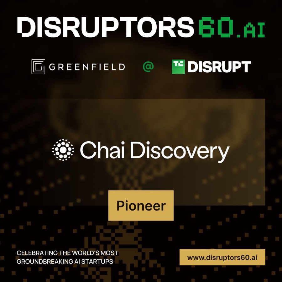 Chai Discovery named a 2026 Disruptors 60 Pioneer
