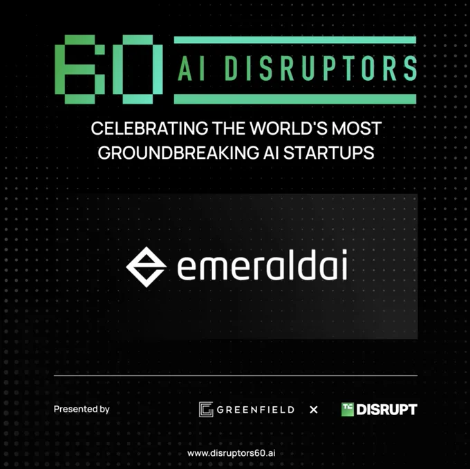 Emerald AI Disruptors 60 announcement graphic